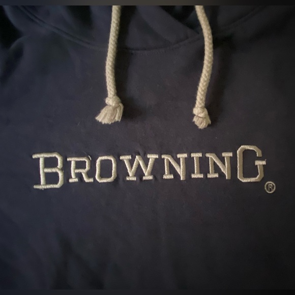 Dark navy Browning hoodie - Picture 7 of 9